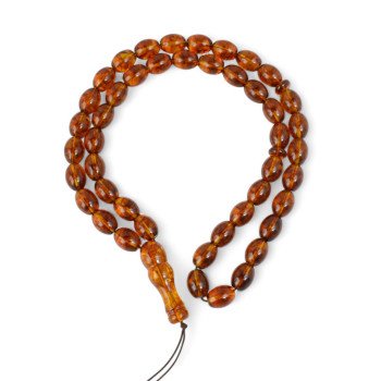 45 prayer beads Pressed rosary with Baltic amber-Islamic Prayer rosary-Amber rosaries