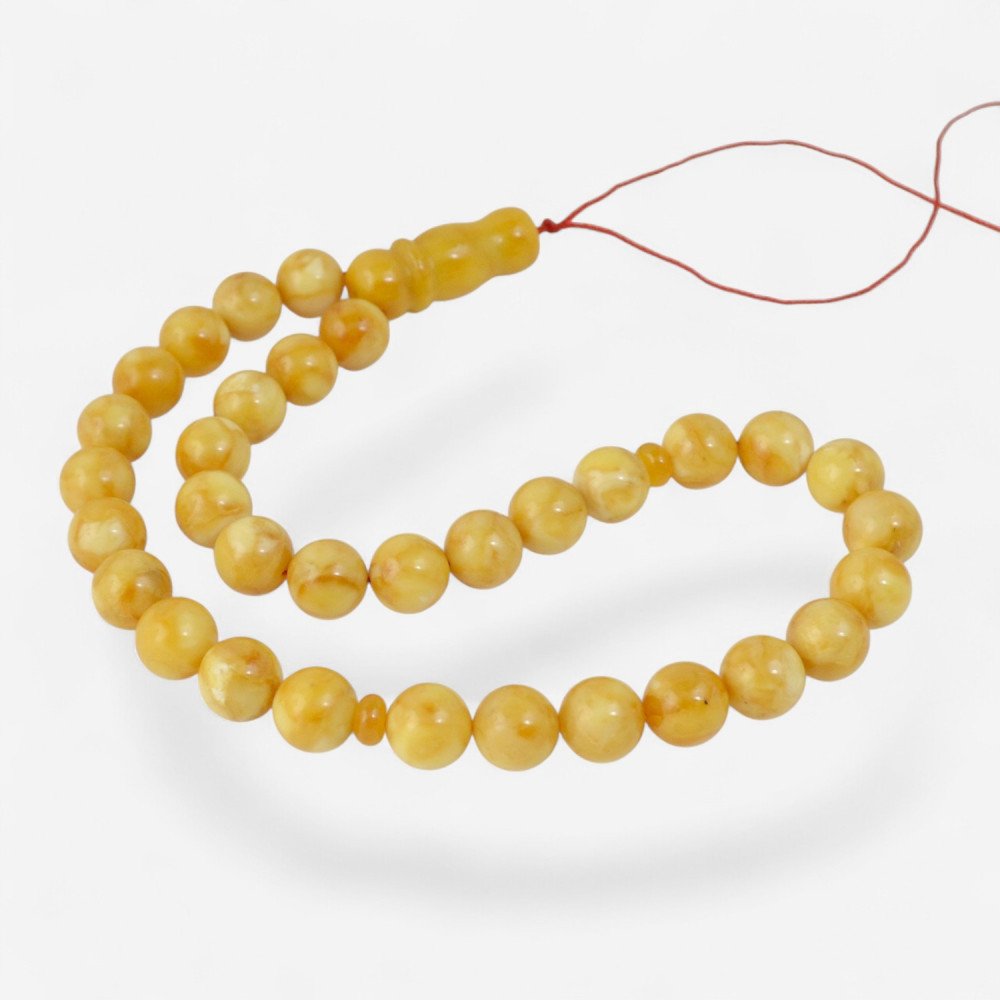 Pressed Amber Rosary - Worry Beads-Islamic Prayer rosary-Amber rosaries
