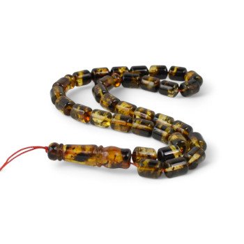 Pressed Amber Islamic Misbaha Rosary Daily Prayer-Islamic Prayer rosary-Amber rosaries