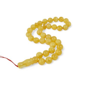 Islamic Prayer Rosary with Pressed Amber Beads-Islamic Prayer rosary-Amber rosaries