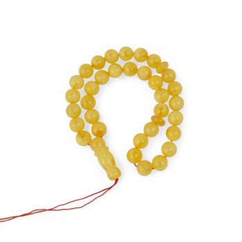 Islamic Prayer Rosary with Pressed Amber Beads-Islamic Prayer rosary-Amber rosaries
