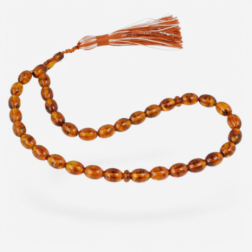 Islamic Misbaha from Pressed Baltic Amber rosary-Islamic Prayer rosary-Amber rosaries