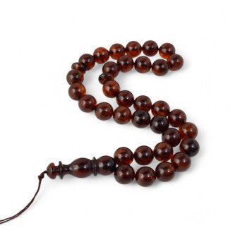 Meditation beads with Pressed amber rosary-Islamic Prayer rosary-Amber rosaries