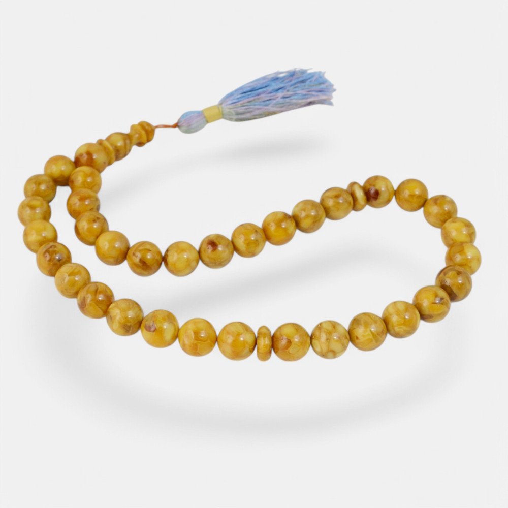 Islamic Rosary with 33 Pressed Prayer Beads-Islamic Prayer rosary-Amber rosaries