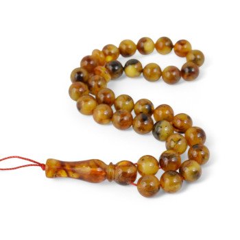 Islamic Prayer Beads Made of Pressed Baltic Amber-Islamic Prayer rosary-Amber rosaries