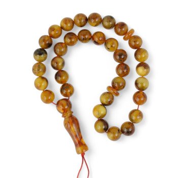 Islamic Prayer Beads Made of Pressed Baltic Amber-Islamic Prayer rosary-Amber rosaries