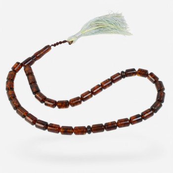 Pressed Amber Islamic Rosary 33 Beads-Islamic Prayer rosary-Amber rosaries