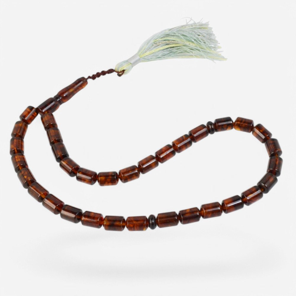 Pressed Amber Islamic Rosary 33 Beads-Islamic Prayer rosary-Amber rosaries