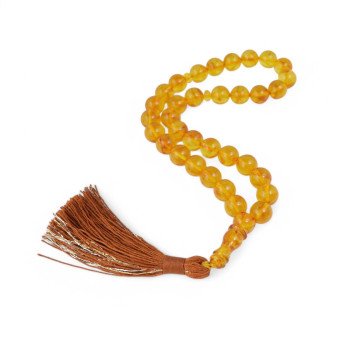 Natural Pressed Amber Misbaha Islamic-Islamic Prayer rosary-Amber rosaries