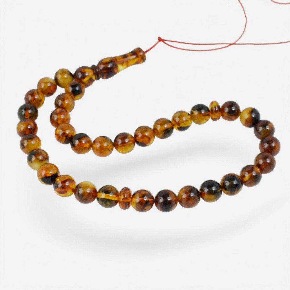 Muslim Misbaha Amber Beads for Prayer-Islamic Prayer rosary-Amber rosaries
