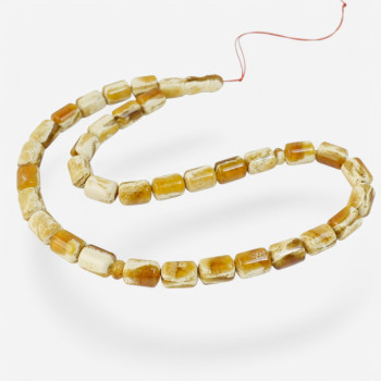 White Islamic Misbaha Made with Pressed Amber-Islamic Prayer rosary-Amber rosaries