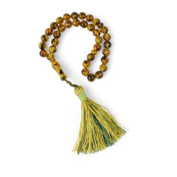 Pressed Amber Misbaha Spiritual Islamic Gift-Islamic Prayer rosary-Amber rosaries