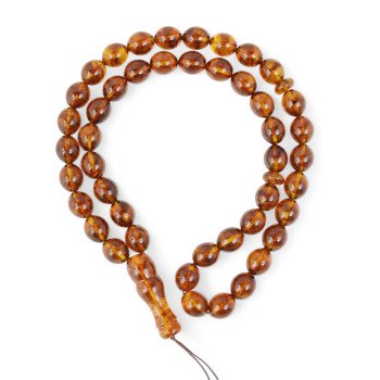 45 Islamic Prayer Rosary from Pressed Amber-Islamic Prayer rosary-Amber rosaries