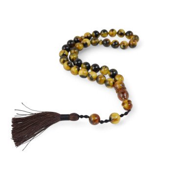 Handmade Amber Misbaha Rosary for Muslims-Islamic Prayer rosary-Amber rosaries