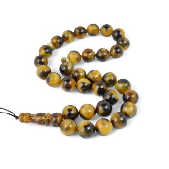 Pressed Amber Islamic Misbaha for Daily Prayer-Islamic Prayer rosary-Amber rosaries