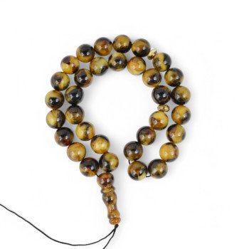 Pressed Amber Islamic Misbaha for Daily Prayer-Islamic Prayer rosary-Amber rosaries
