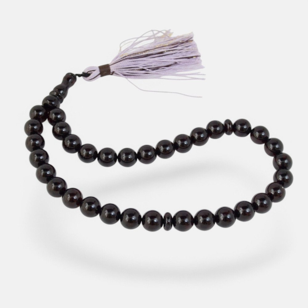 Pressed Amber Beads Rosary for Islamic Prayer-Islamic Prayer rosary-Amber rosaries