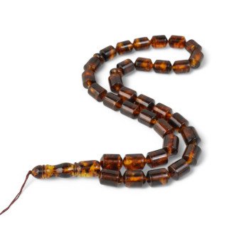 Islamic Misbaha 33 Beads from Pressed Amber-Islamic Prayer rosary-Amber rosaries