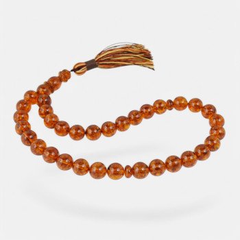 Islamic Rosary with Pressed Amber Handmade Gift-Islamic Prayer rosary-Amber rosaries