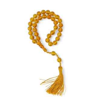 33 Pressed Amber Beads Islamic Rosary Misbaha-Home-
