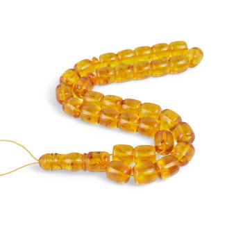 Muslim Rosary Misbaha Made of Pressed Amber-Islamic Prayer rosary-Amber rosaries