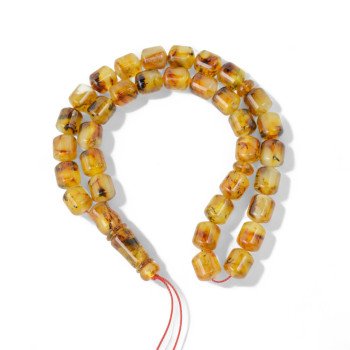 Ramadan gift Islamic Rosary with Baltic Pressed Amber-Islamic Prayer rosary-Amber rosaries