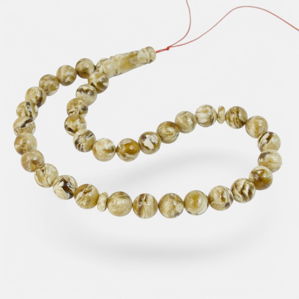 Pressed Amber Rosary Islamic Prayer Misbaha Gift-Islamic Prayer rosary-Amber rosaries