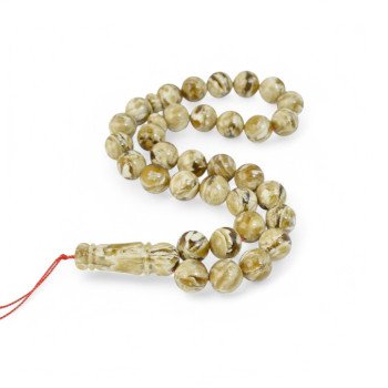 Pressed Amber Rosary Islamic Prayer Misbaha Gift-Islamic Prayer rosary-Amber rosaries