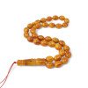 Muslim Misbaha with Pressed Amber Beads 33 Count-Islamic Prayer rosary-Amber rosaries