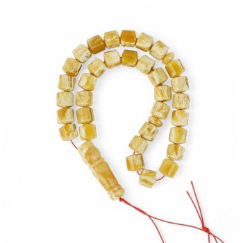 Pressed Amber Misbaha Rosary Beads Ramadan gift-Islamic Prayer rosary-Amber rosaries