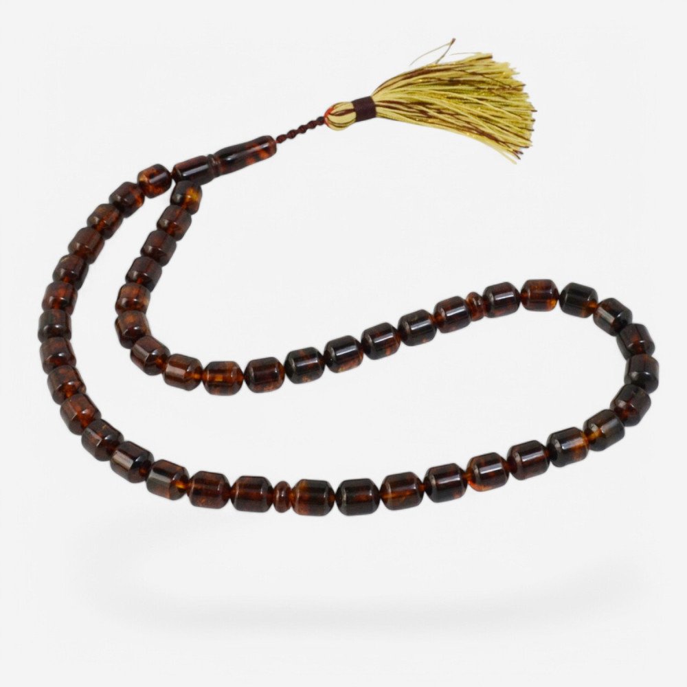 Pressed Baltic Amber Islamic Misbaha Prayer Beads-Islamic Prayer rosary-Amber rosaries