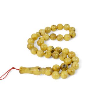Pressed Amber Islamic Rosary Misbaha Spiritual Gift for Muslim Prayer-Islamic Prayer rosary-Amber rosaries