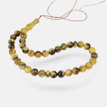 Pressed Amber Islamic Rosary Misbaha Gift for Ramadan and Faith-Islamic Prayer rosary-Amber rosaries