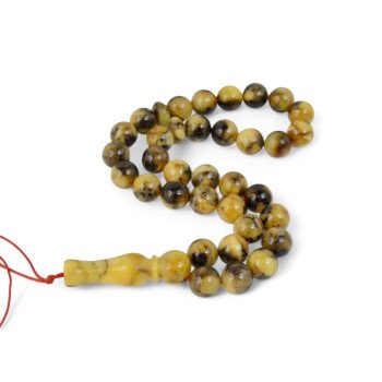 Pressed Amber Islamic Rosary Misbaha Gift for Ramadan and Faith-Islamic Prayer rosary-Amber rosaries