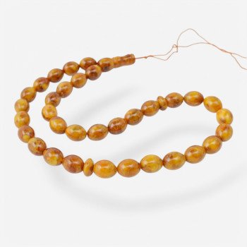 Pressed Amber Islamic Rosary Misbaha Gift for Meditation and Worship-Islamic Prayer rosary-Amber rosaries