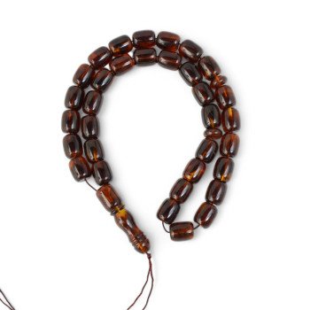 Pressed Amber Islamic Rosary Misbaha Gift for Faithful Reflection-Islamic Prayer rosary-Amber rosaries