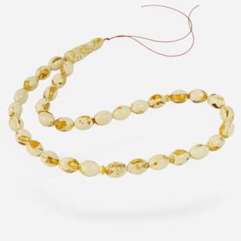 Pressed Amber Islamic Rosary Misbaha Gift for Eid and Ramadan-Islamic Prayer rosary-Amber rosaries