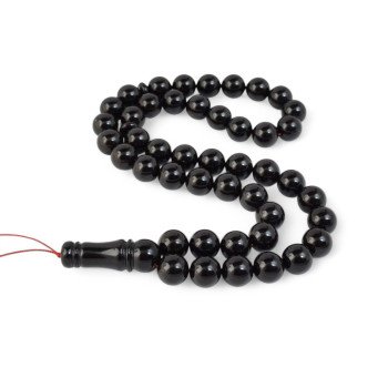 Pressed Amber Islamic Rosary Misbaha Gift for Mindful Prayer-Islamic Prayer rosary-Amber rosaries