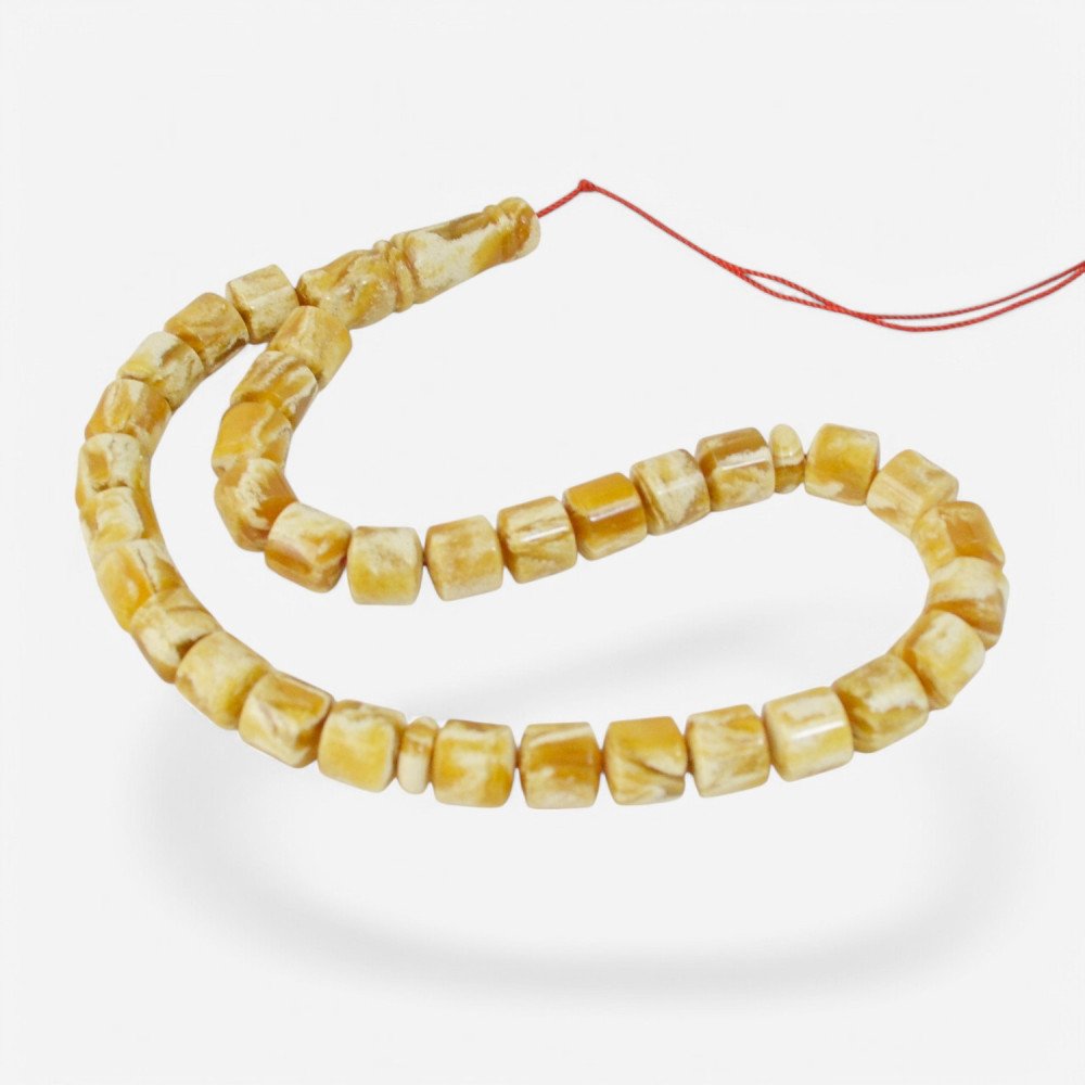 Pressed Amber Islamic Rosary Misbaha Gift for Daily Prayer-Islamic Prayer rosary-Amber rosaries