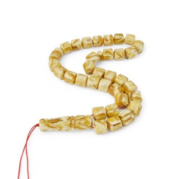 Pressed Amber Islamic Rosary Misbaha Gift for Daily Prayer-Islamic Prayer rosary-Amber rosaries