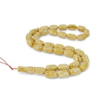 Pressed Amber Islamic Rosary Misbaha Gift for Prayer and Faith-Islamic Prayer rosary-Amber rosaries