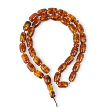 Pressed Amber Islamic Rosary Misbaha Gift for Muslim Worship-Islamic Prayer rosary-Amber rosaries