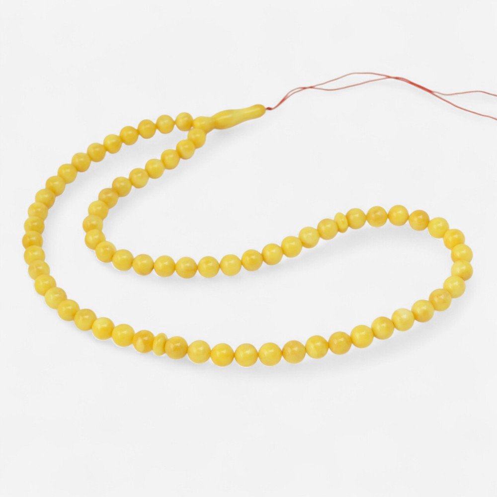 Pressed Amber rosary Prayer beads for Dhikr-Islamic Prayer rosary-Amber rosaries