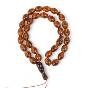 Pressed Amber Islamic Rosary Misbaha Gift for Eid Celebrations-Islamic Prayer rosary-Amber rosaries