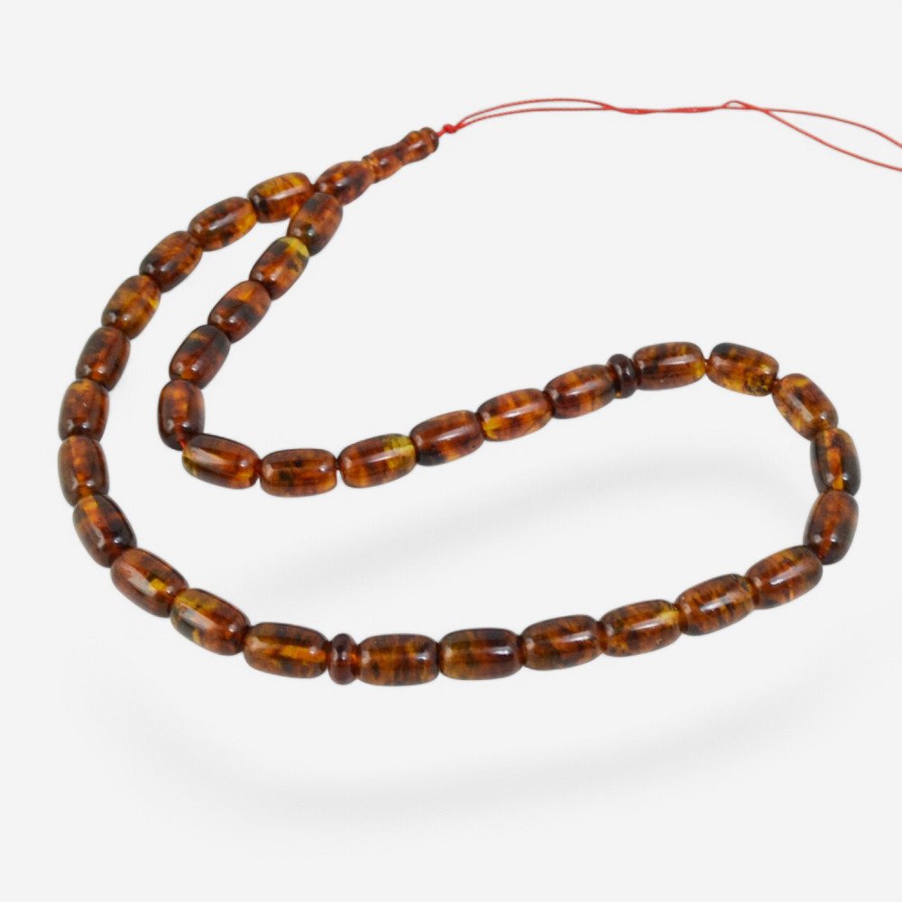Pressed Amber Islamic Rosary Misbaha Meditation and Faith Gift-Islamic Prayer rosary-Amber rosaries