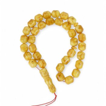Pressed Amber Islamic Rosary Misbaha Gift for Muslim Faith-Islamic Prayer rosary-Amber rosaries