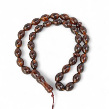 Pressed Amber Islamic Rosary Misbaha Gift for Prayer-Islamic Prayer rosary-Amber rosaries