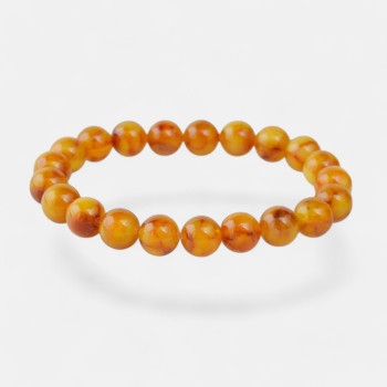 Pressed Baltic amber bracelet for women-Amber bracelets-Home