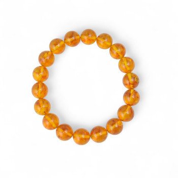 Pressed cognac amber bracelet for women-Amber bracelets-Home