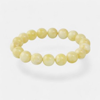 Chic 11mm Pressed Amber Bracelet – A One-of-a-Kind Birthday Gift-Amber bracelets-Home